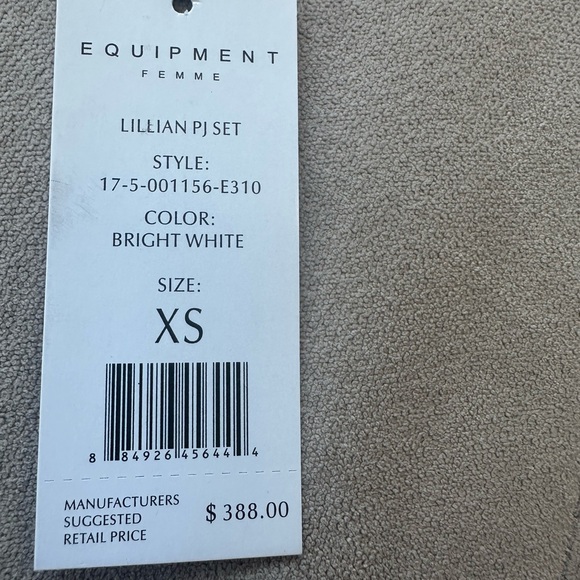 Equipment Silk Pajama Set Heart Thumb Print XS - Picture 16 of 16